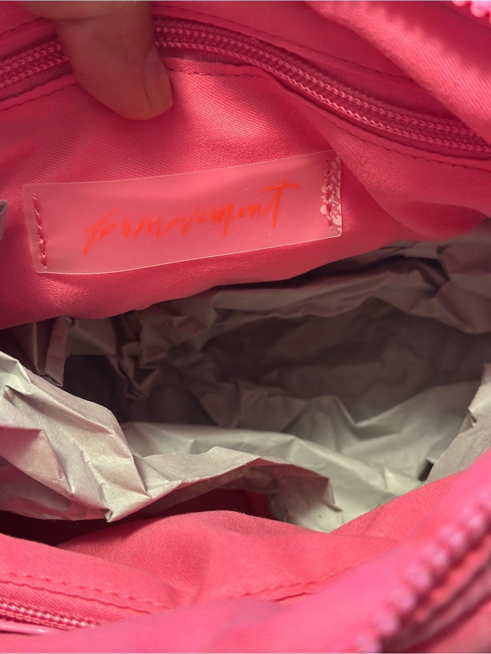 Free People Quilted Hot Pink Puffer Crossbody Bag - Picture 7 of 7